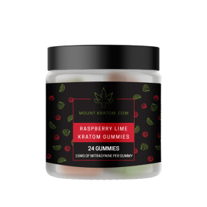 Raspberry Lime Kratom Gummies, 15mg